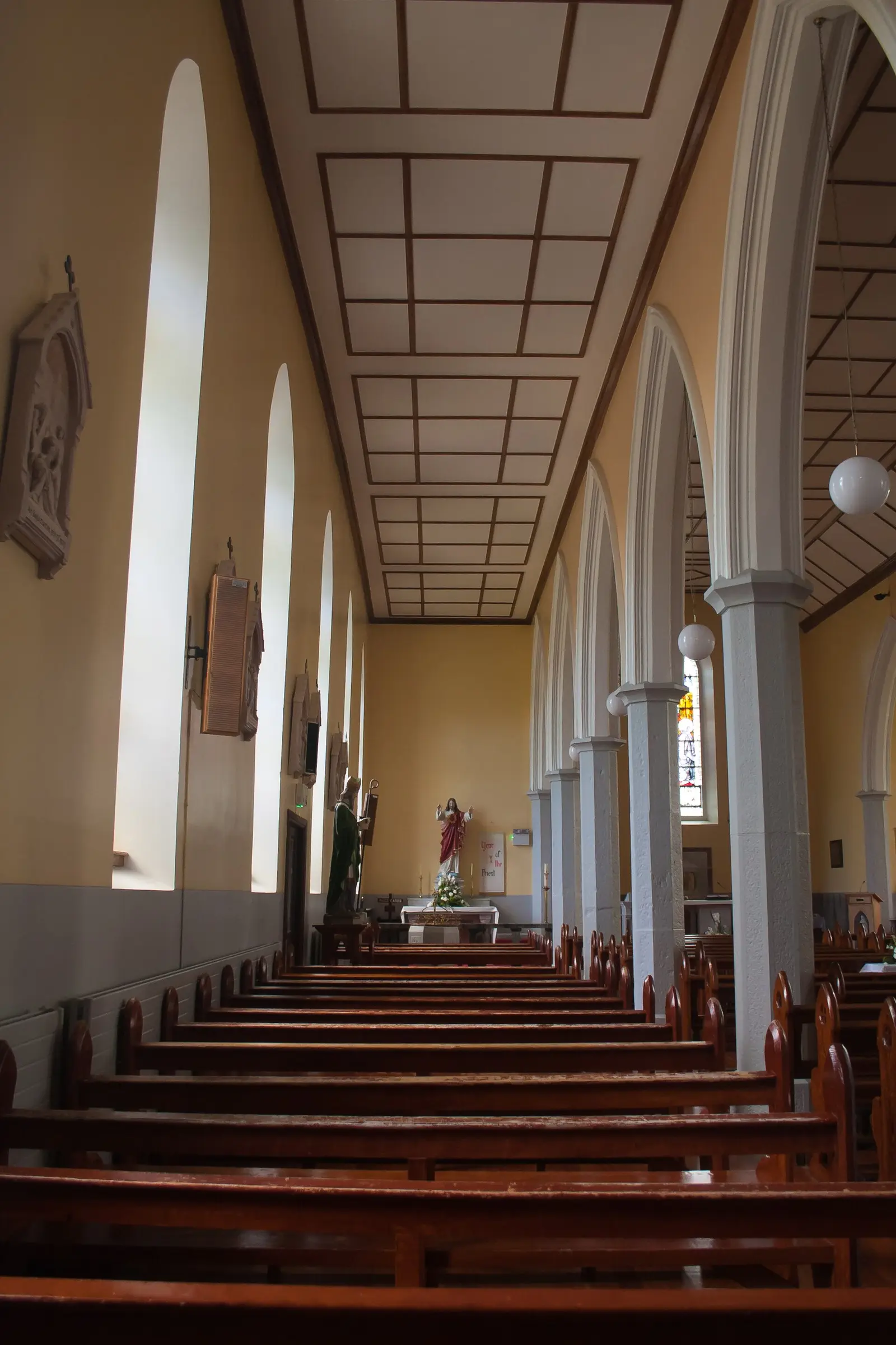 North aisle, looking east.