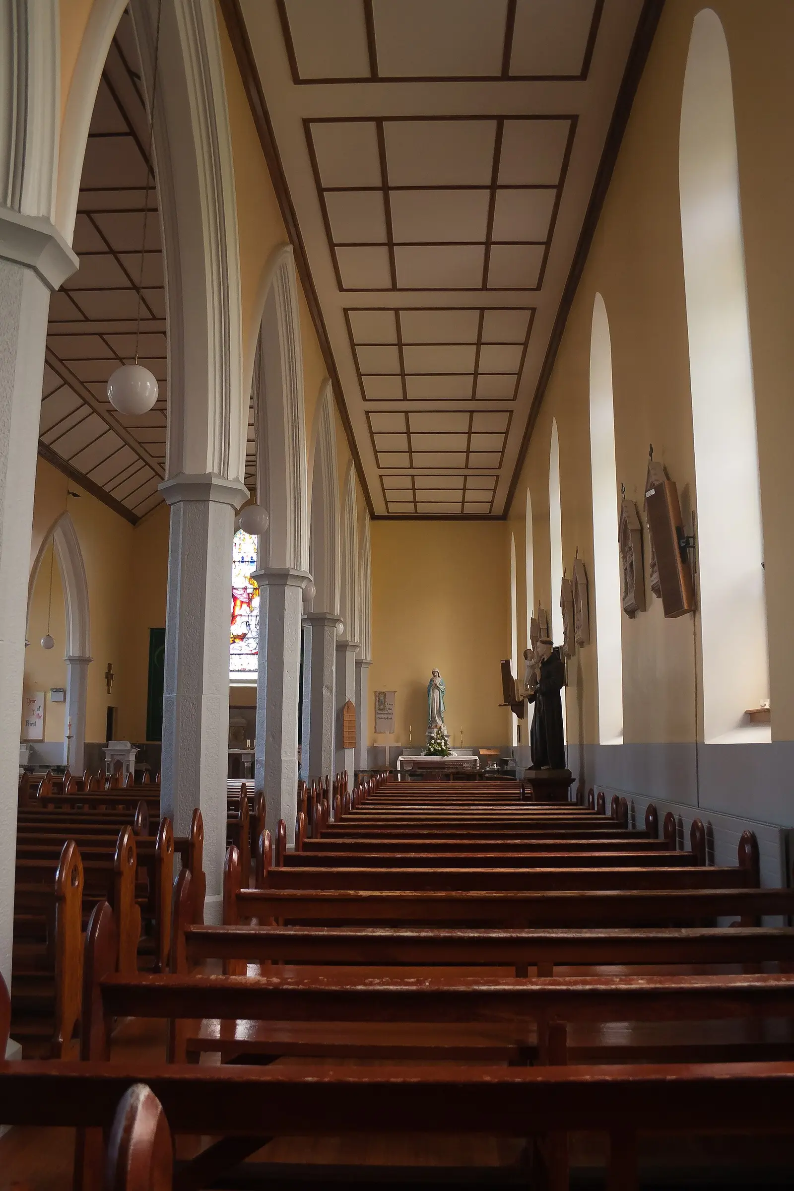 South aisle, looking east.