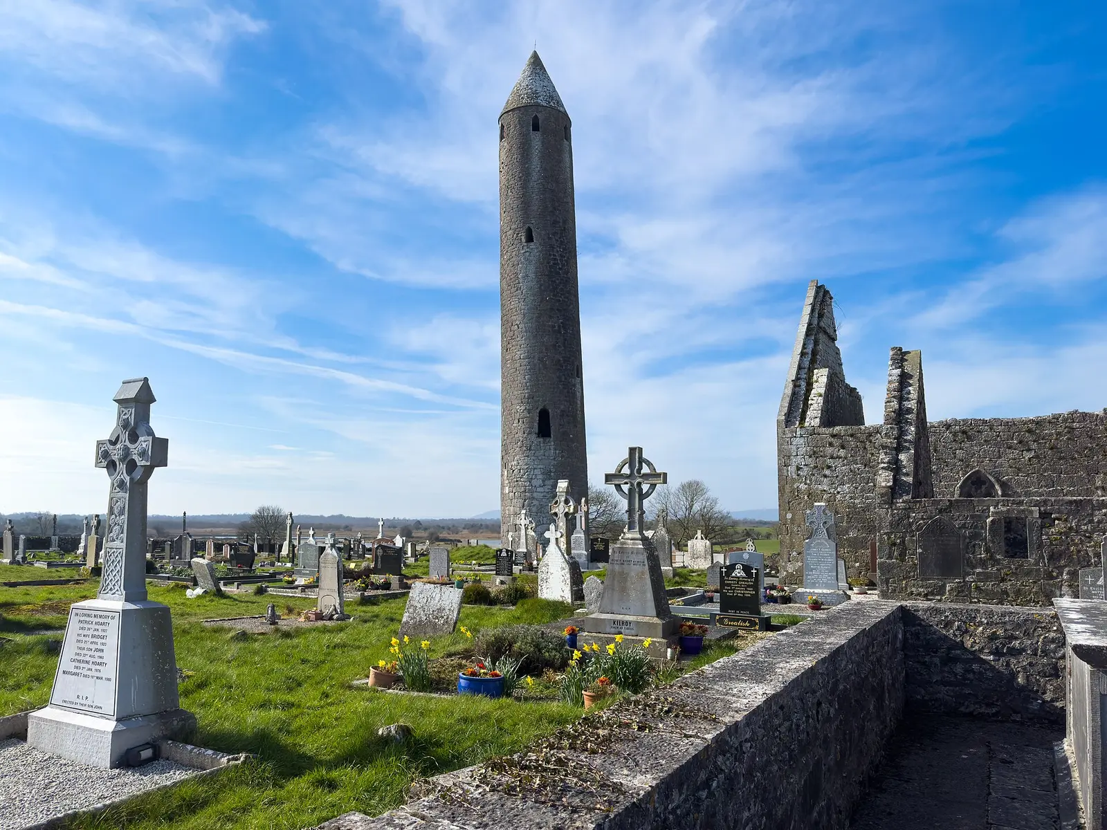 Kilmacduagh Monastery is a ruined abbey near Gort in County Galway, Ireland. It was the origin of the…
