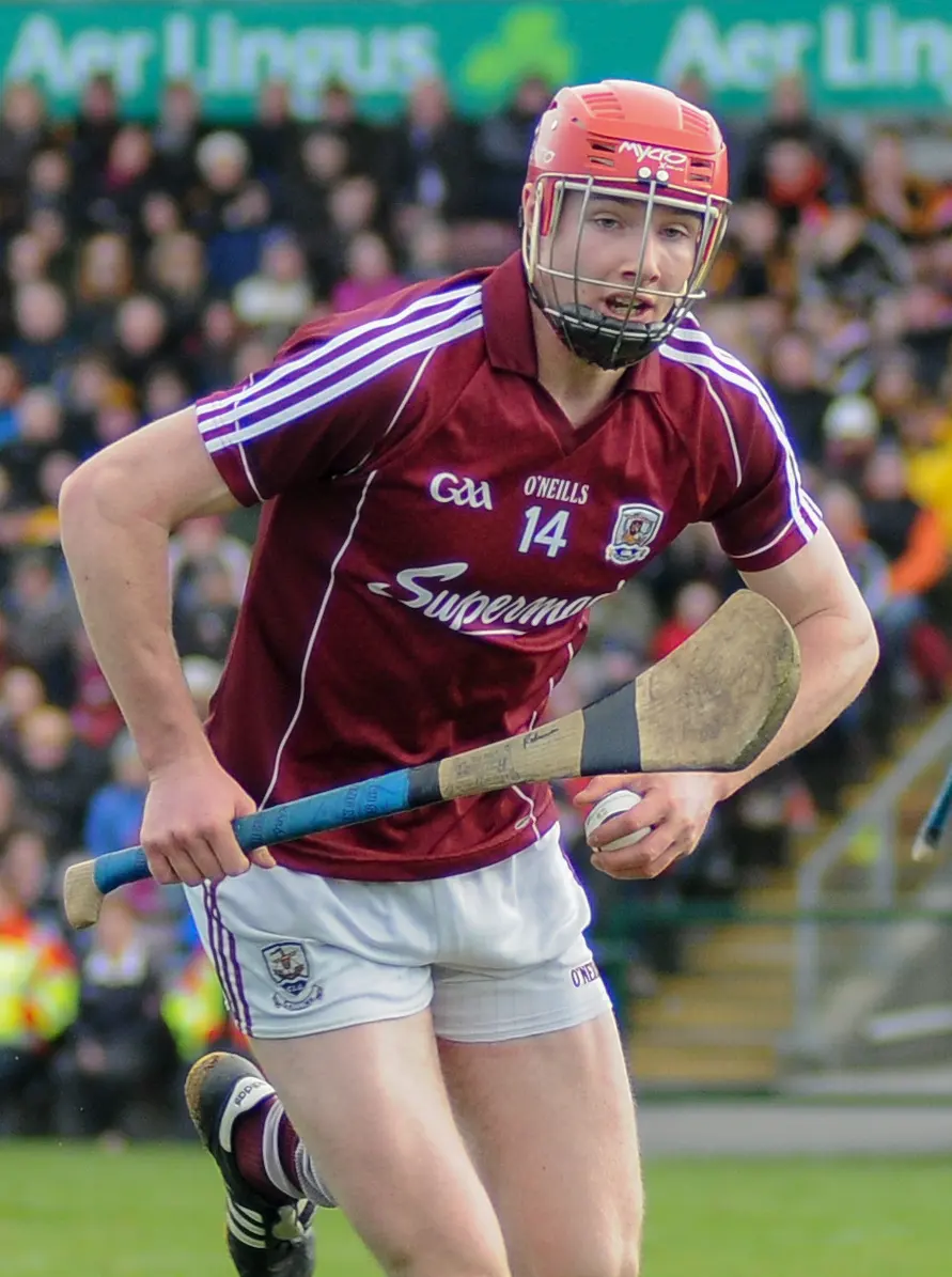 Cathal Mannion in action for Galway against Kilkenny in the 2015 National Hurling League at Pearse Stadium