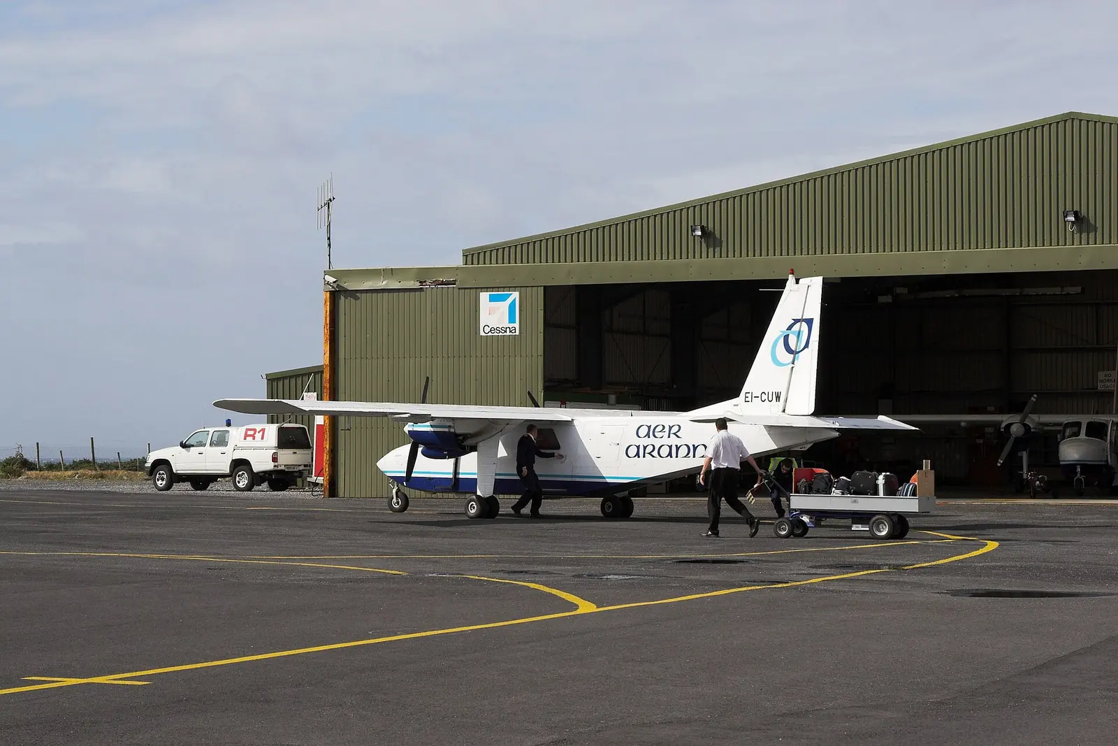 Britten-Norman BN-2 Islander EI-CUW of Aer Arann on Connemara Airportr.