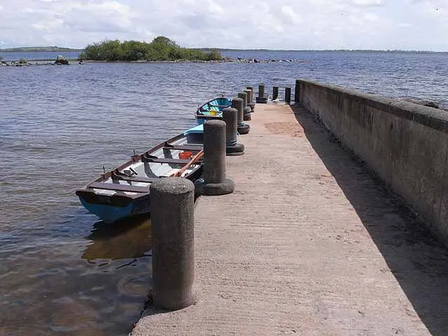 Jetty on Lough Mask Jetty and picnic area to the north of Toormakeady on Lough Mask.
