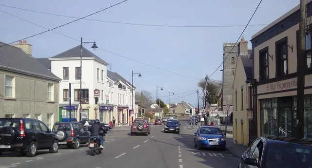 Main Street (R336 regional road), Spiddal, Co Galway Spiddal facing east.