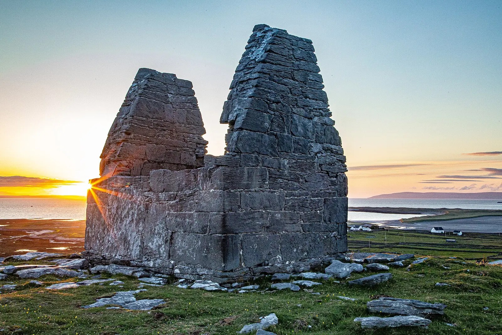 Sunrise at Teampall Bheanáin. Captured by me, Tim Davis at 5:24 am on June 12th, 2019