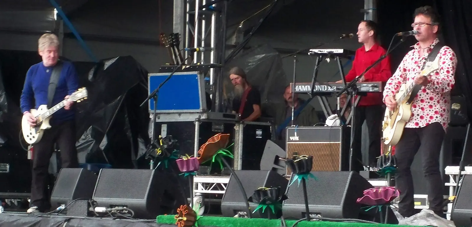 The Saw Doctors performing on the main stage at Guilfest 2011.