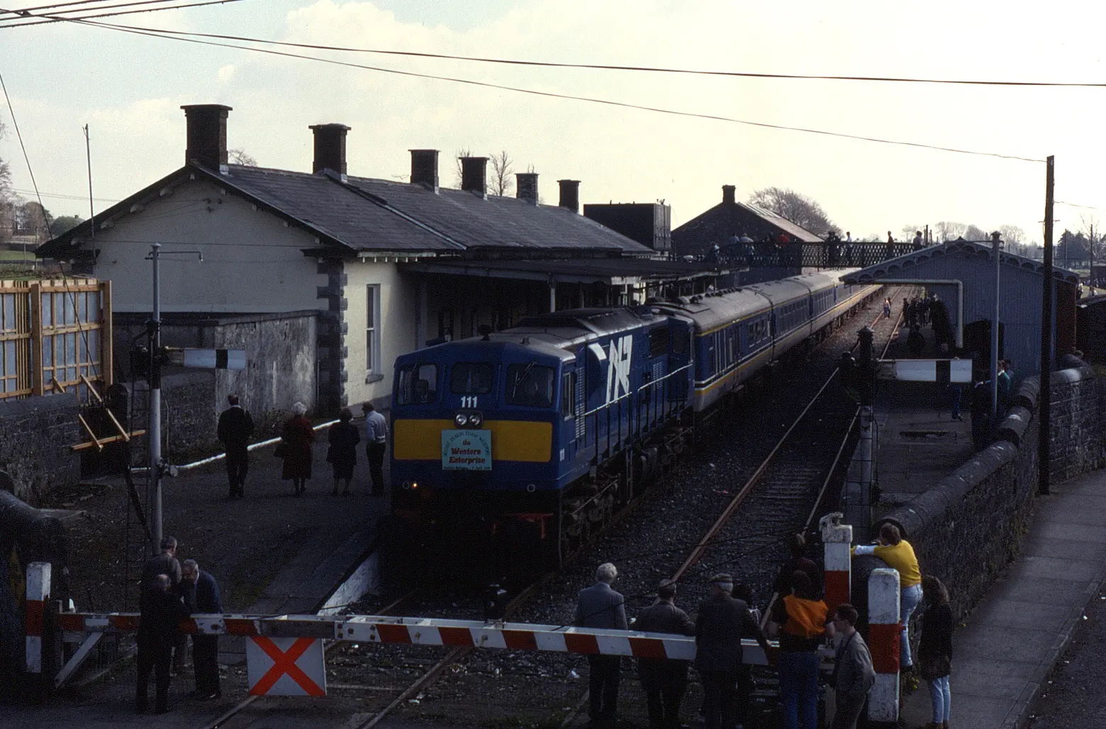 Northern Ireland Railways (NIR) class 111 no. 111 taken during a photo stop at Tuam in Co. Galway during "The Western Enterprise" railtour organised by Southern