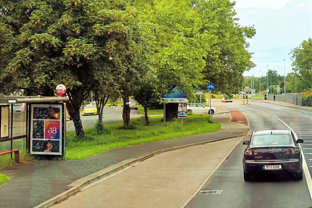 Bus stop on Headford Road