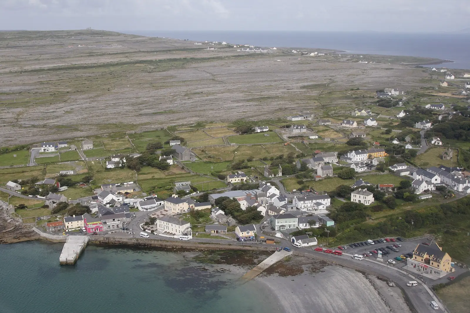 Southeastern aerial view of Kilronan, Island of Inishmore