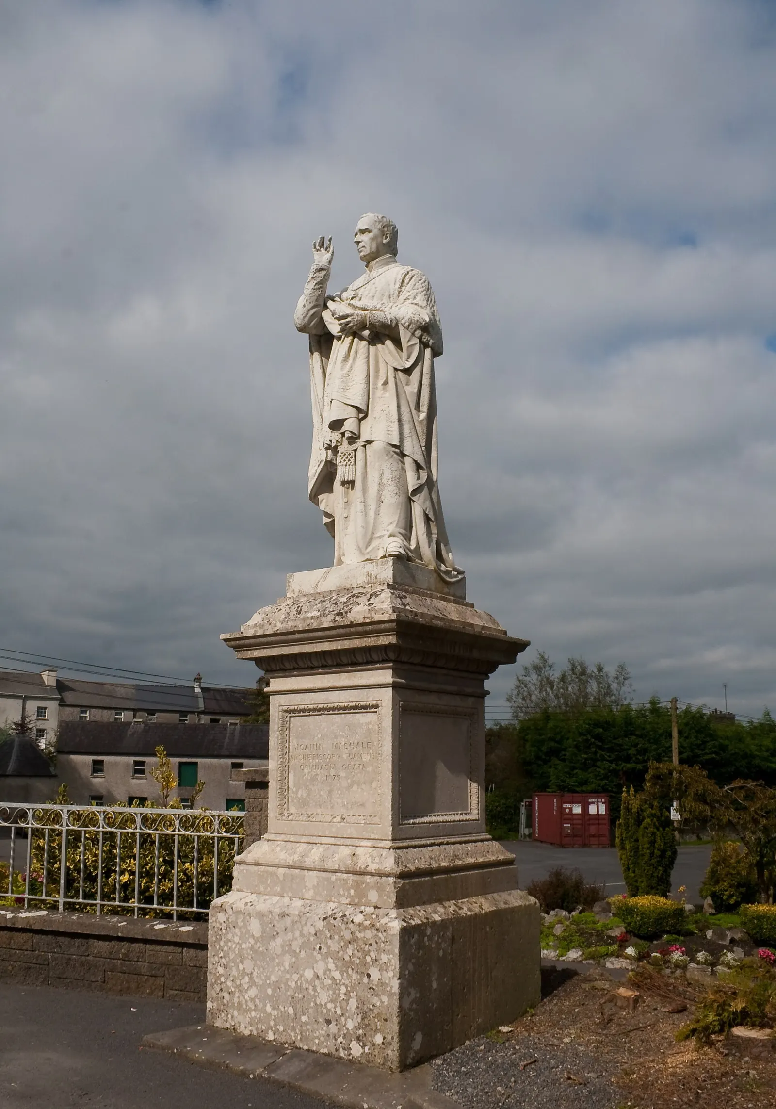 Archbishop John MacHale's statue outside the cathedral