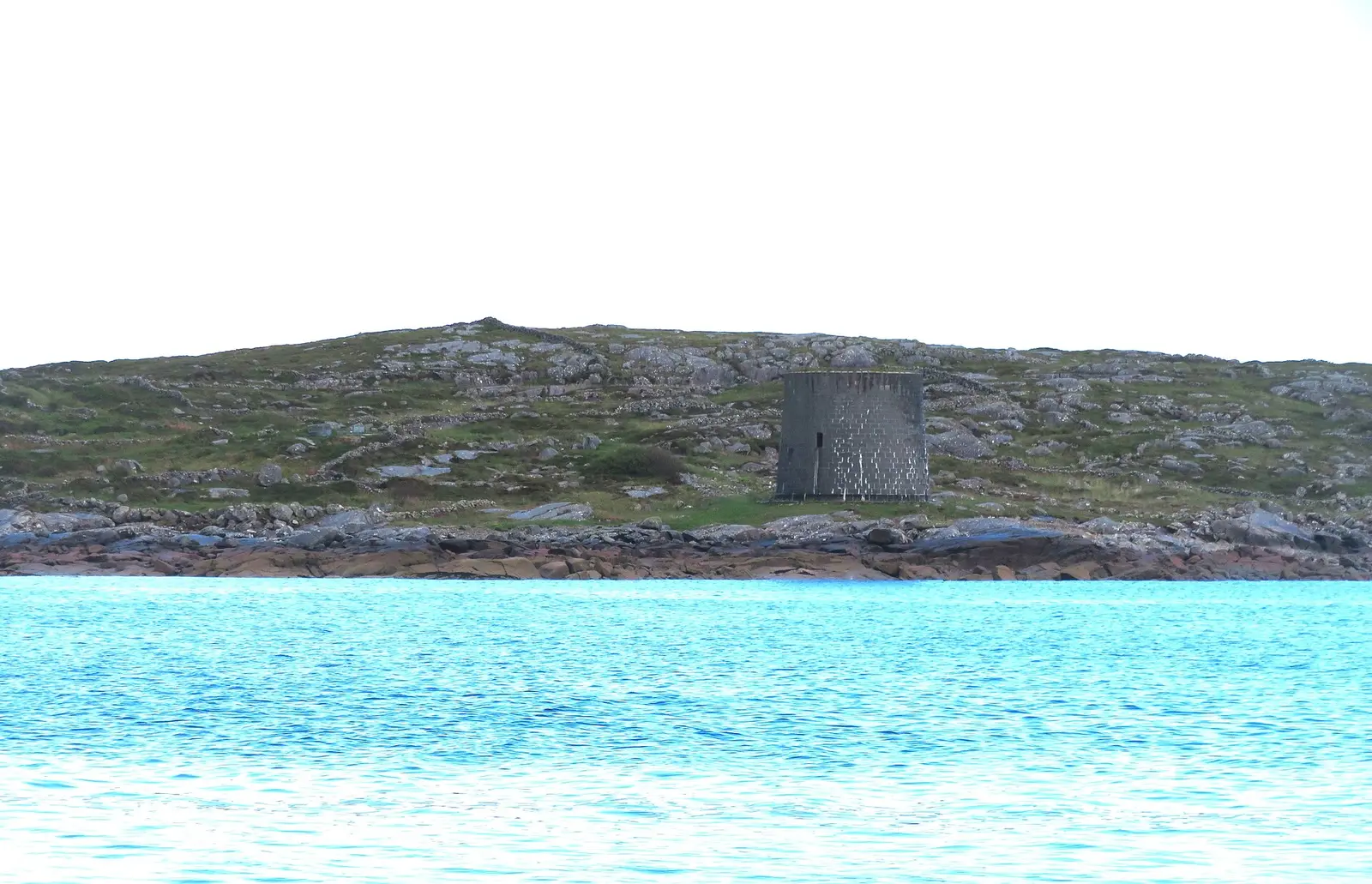 Martello tower on the approach to Rossaveel harbour